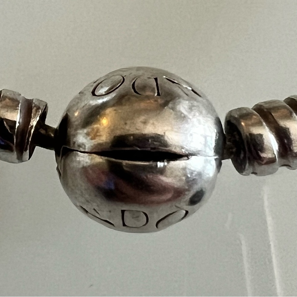 PANDORA Sterling Silver Bangle Bracelet Classic Charm Bracelet - Picture 6 of 10